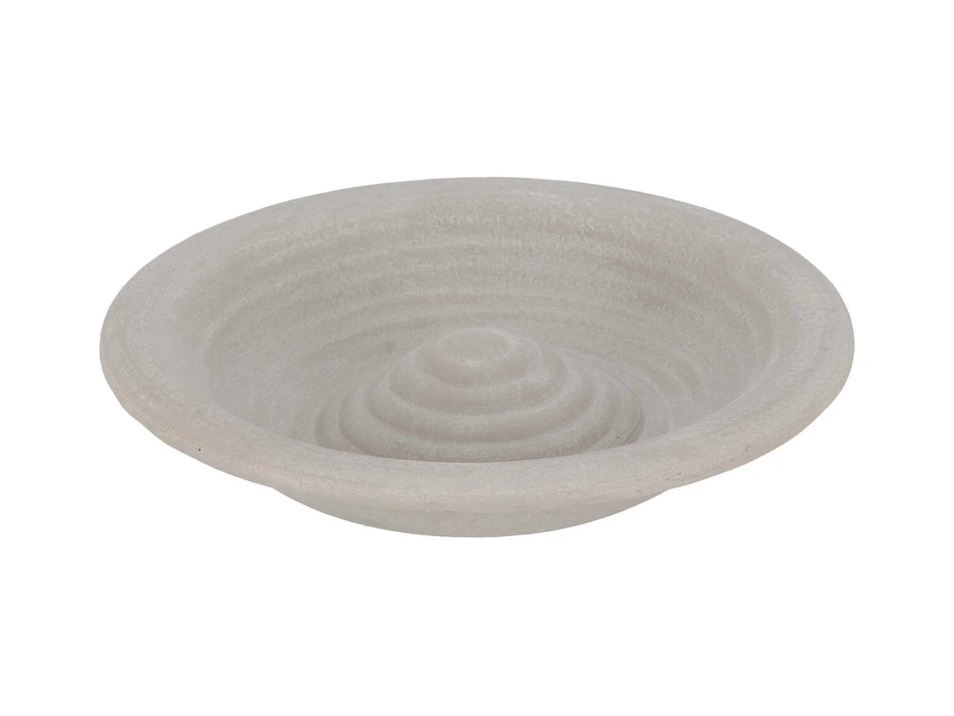 Bain oiseau en céramique grise Spirale