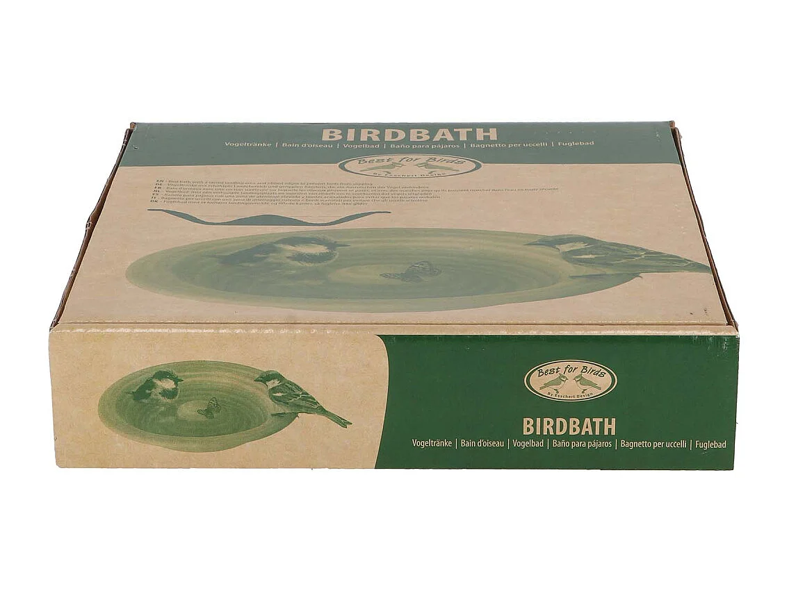 Bain oiseau en céramique grise Spirale