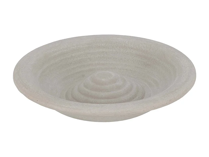 Bain oiseau en céramique grise Spirale