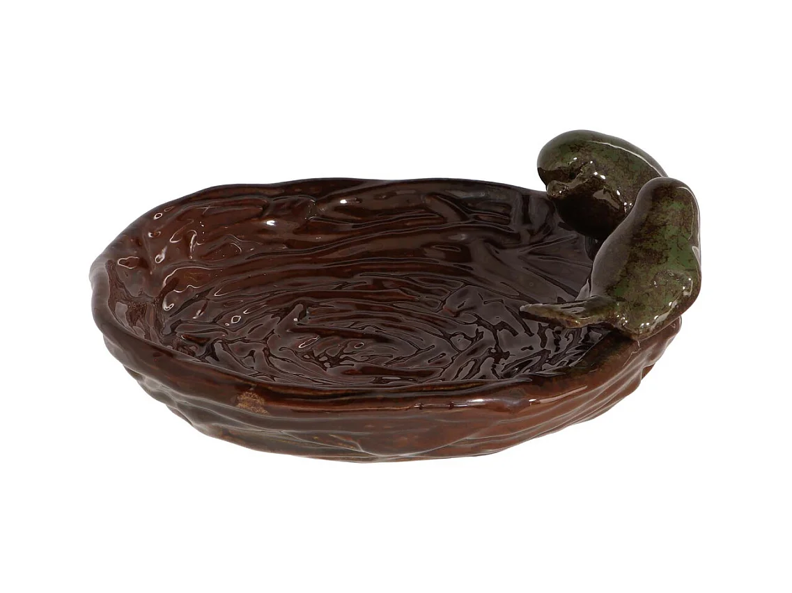 Bain oiseau en grès Nature Oiseaux verts