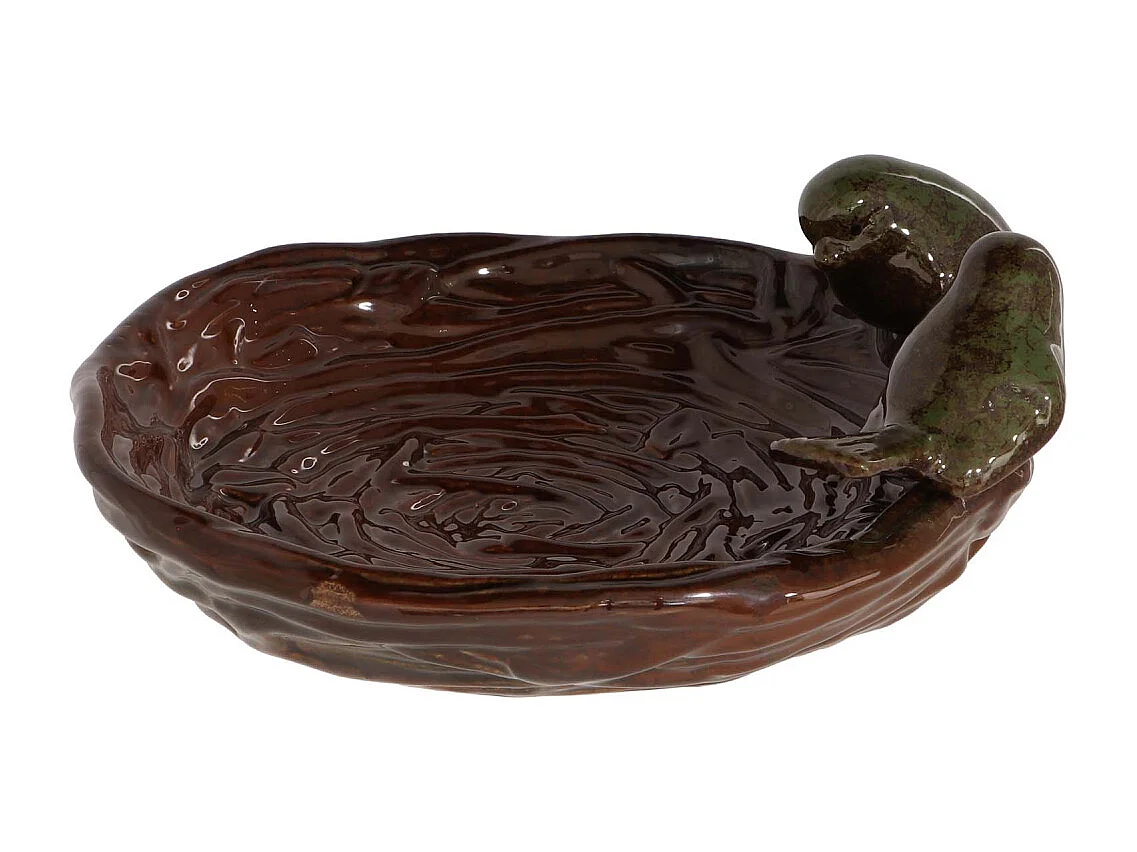 Bain oiseau en grès Nature Oiseaux verts