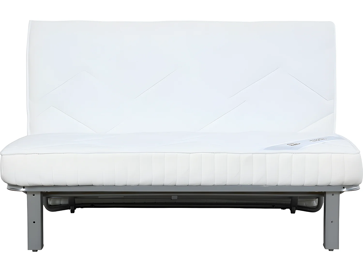 Banquette Simmons Slyde - Tissu Indigo + 2 coussins noir - Made in France - L 145 x P 103 x H 89 cm - VANDA