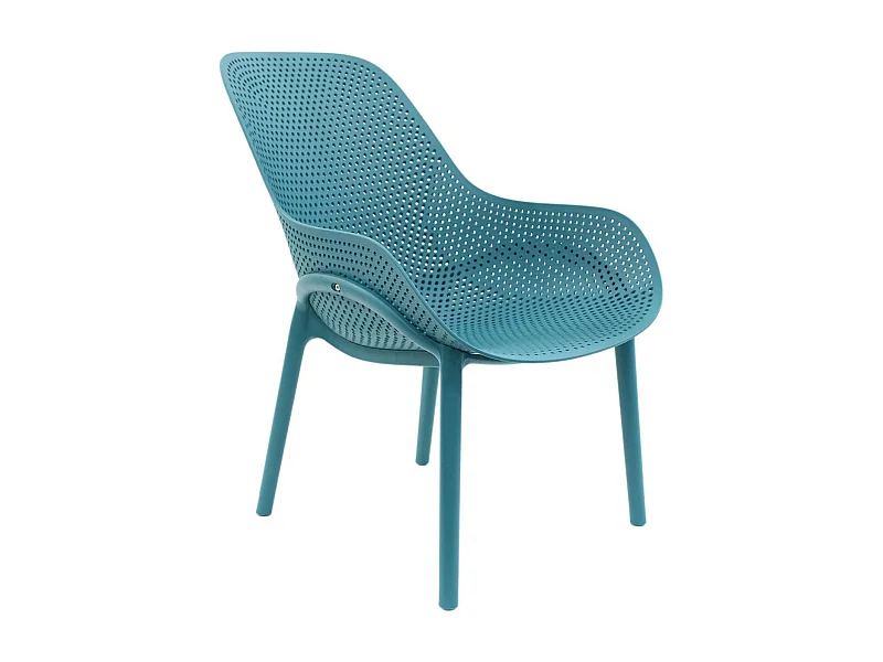 Fauteuil de jardin en polypropylène Malibu Bleu