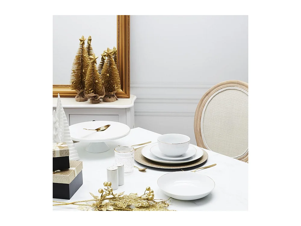 Bol en porcelaine liseré doré 50 cl Lot de 6