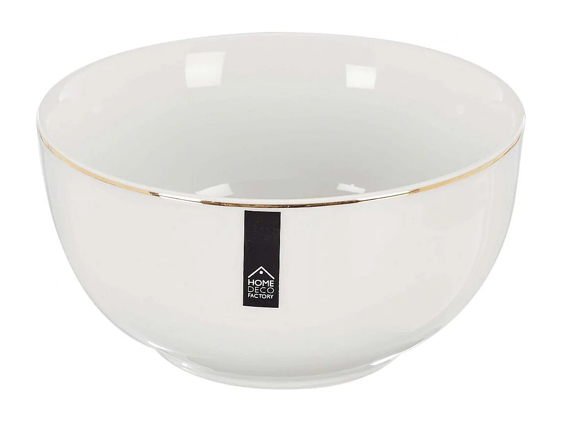 Bol en porcelaine liseré doré 50 cl Lot de 6