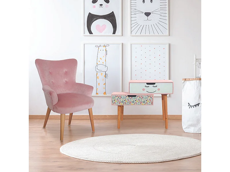 Fauteuil Helsinki Enfant Rose