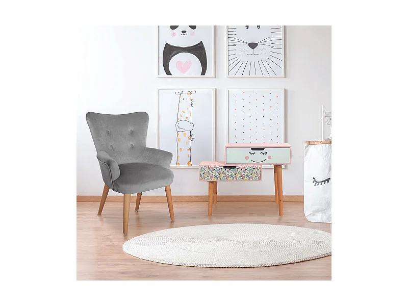 Fauteuil Helsinki Enfant Gris