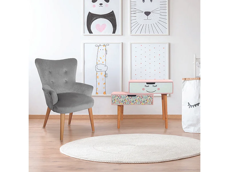 Fauteuil Helsinki Enfant Gris