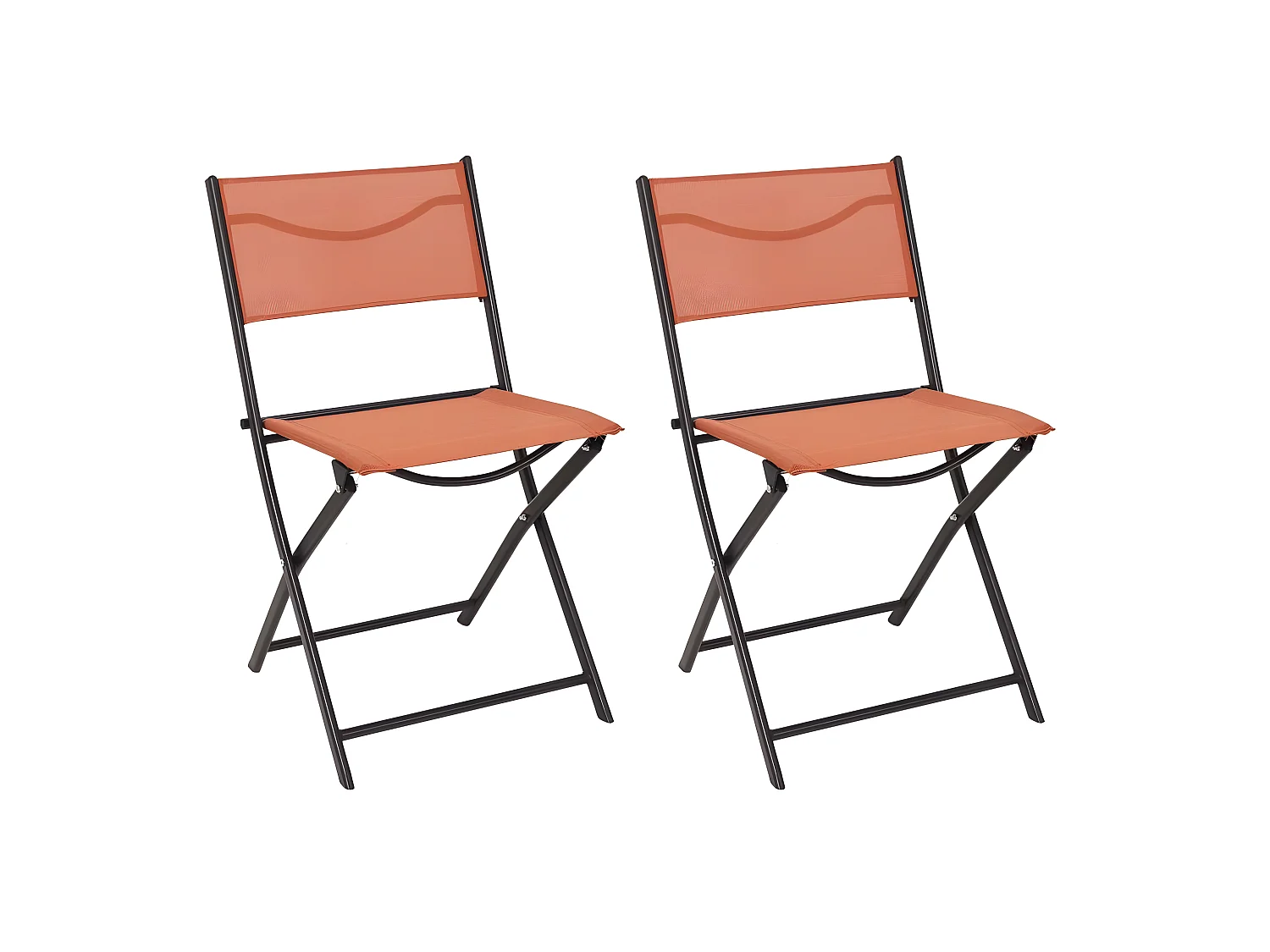 Chaise de jardin pliable en acier Elba (Lot de 2)