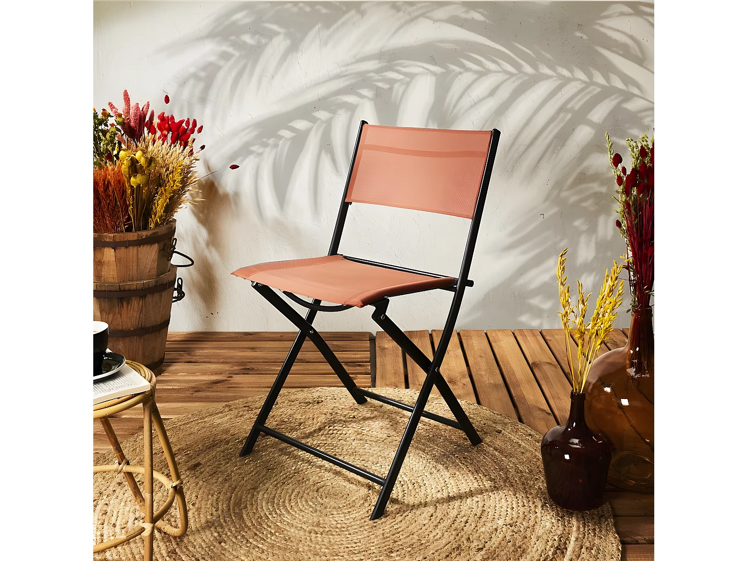 Chaise de jardin pliable en acier Elba (Lot de 2)