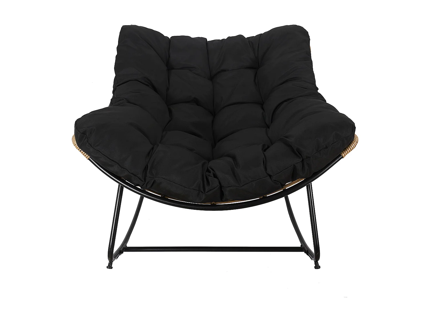 Fauteuil A Bacsule Tulum Coussin Noir Marron, Noir