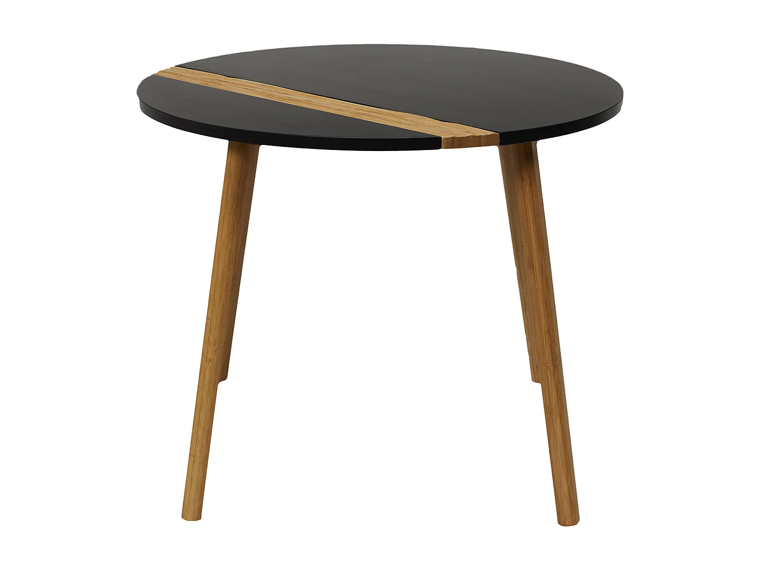 Table Gigogne Bicolore Relief Noir X2 Noir, Marron