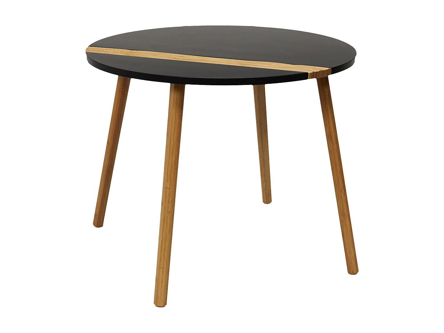 Table Gigogne Bicolore Relief Noir X2 Noir, Marron