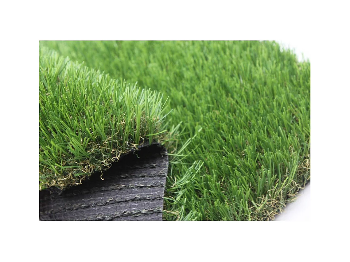 Gazon artificiel en rouleau 4m x 1m Hauteur 35 mm - coloris Vert pin Vert bambou