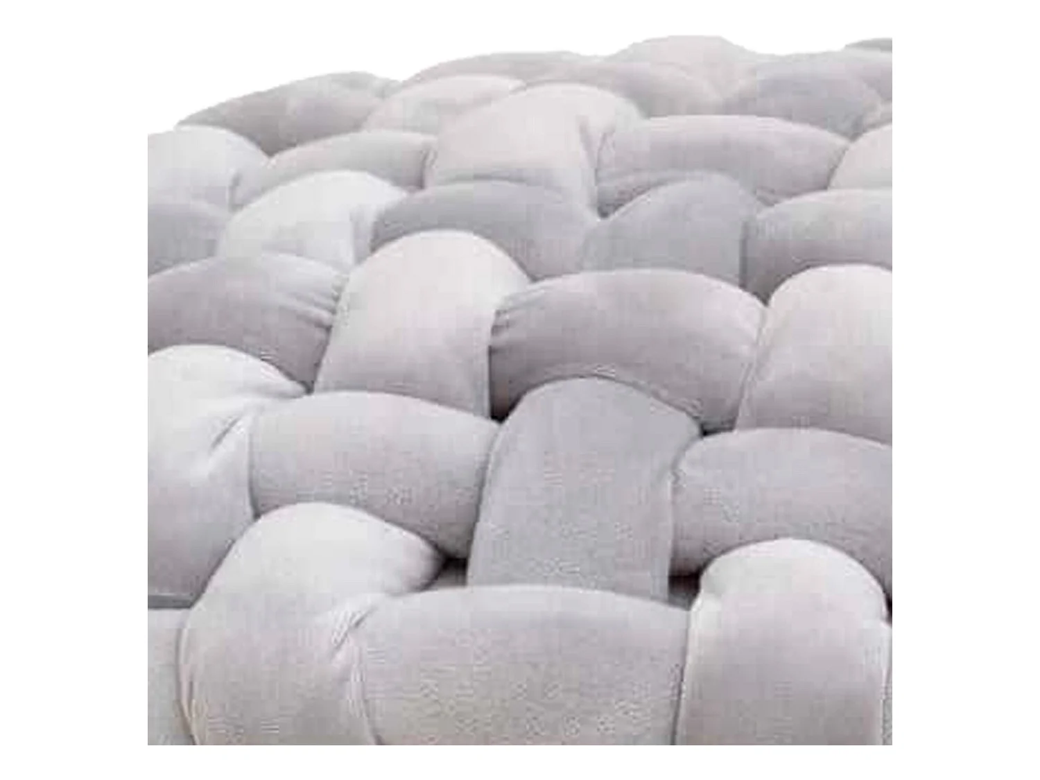 4x Tabourets De Tissus Tricotado, couleur jaune. 39x39x43