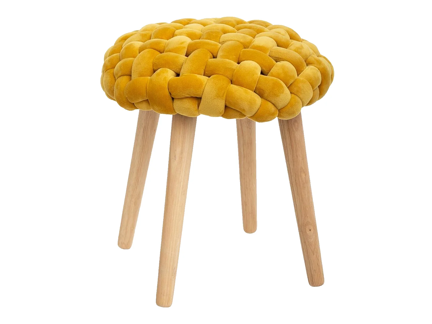 4 Selles De Tissu Tricotado, 39x39x43