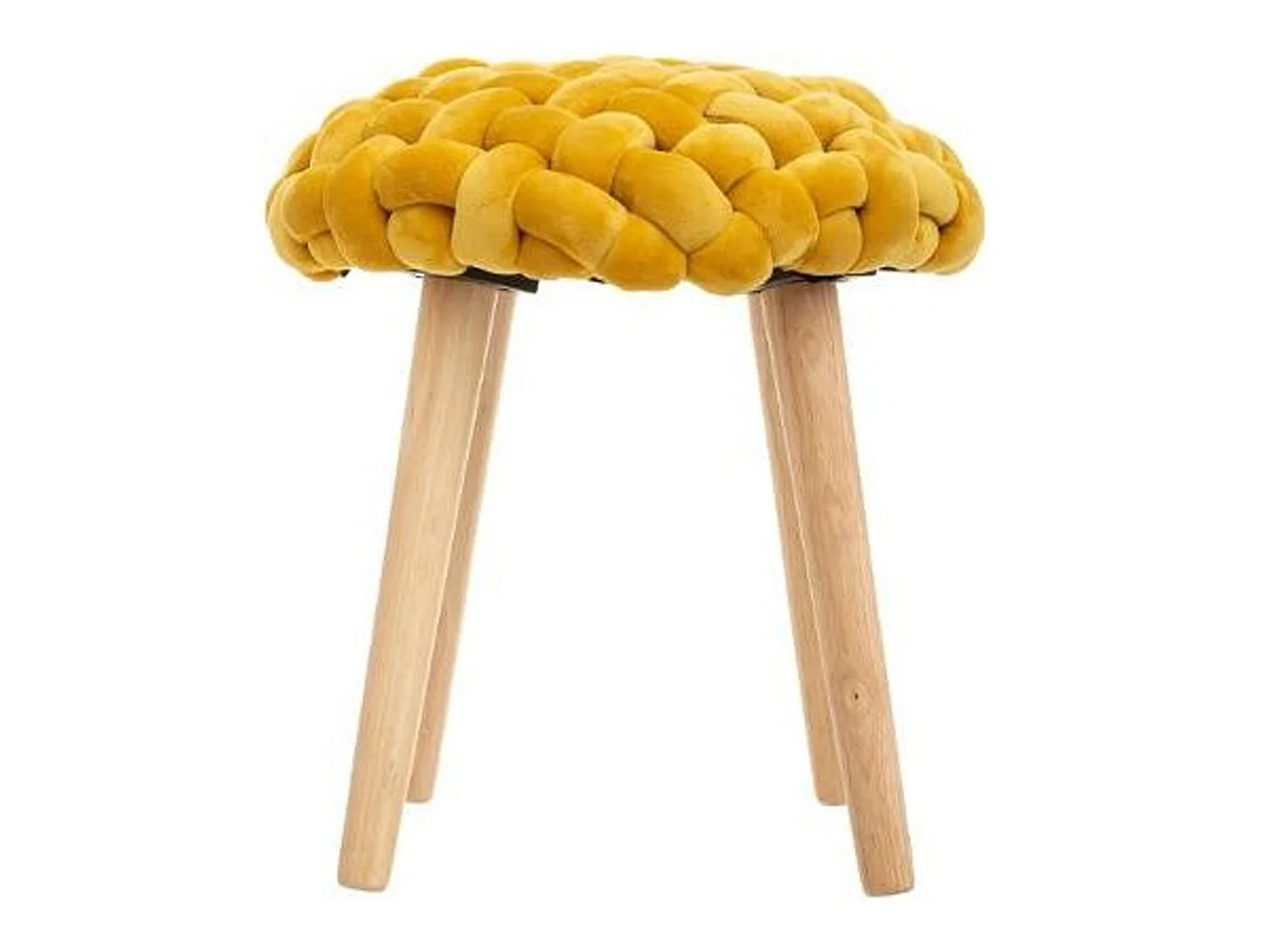 4 Selles De Tissu Tricotado, 39x39x43