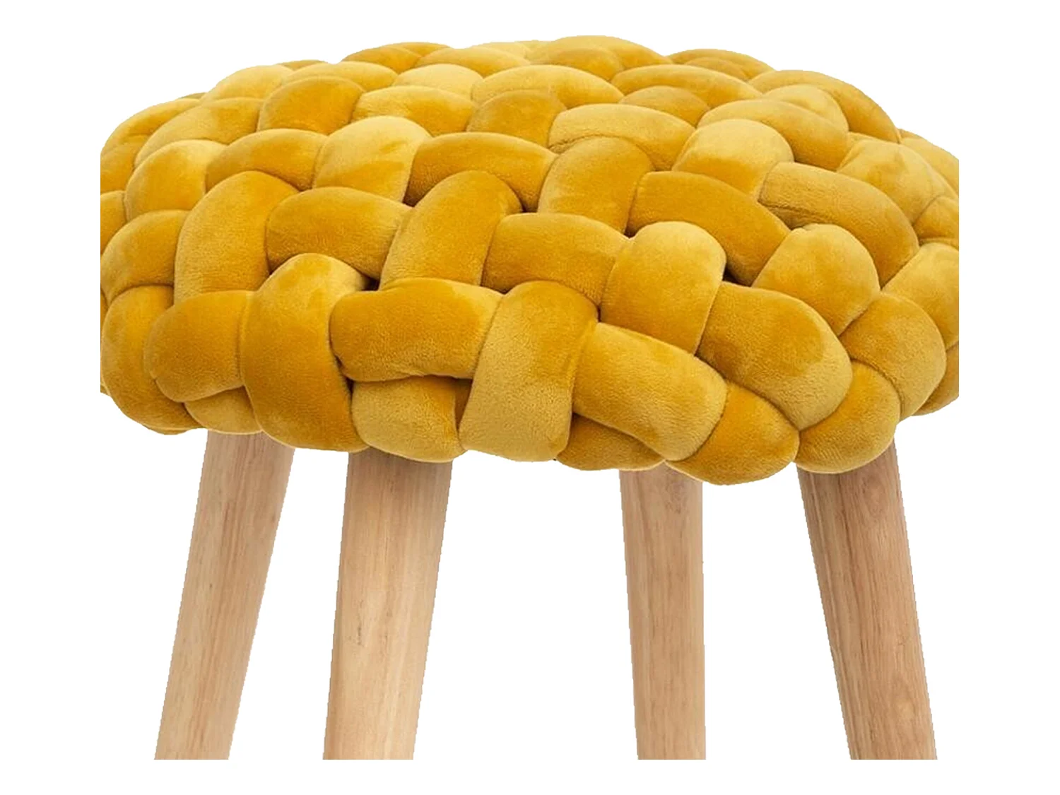 4 Selles De Tissu Tricotado, 39x39x43