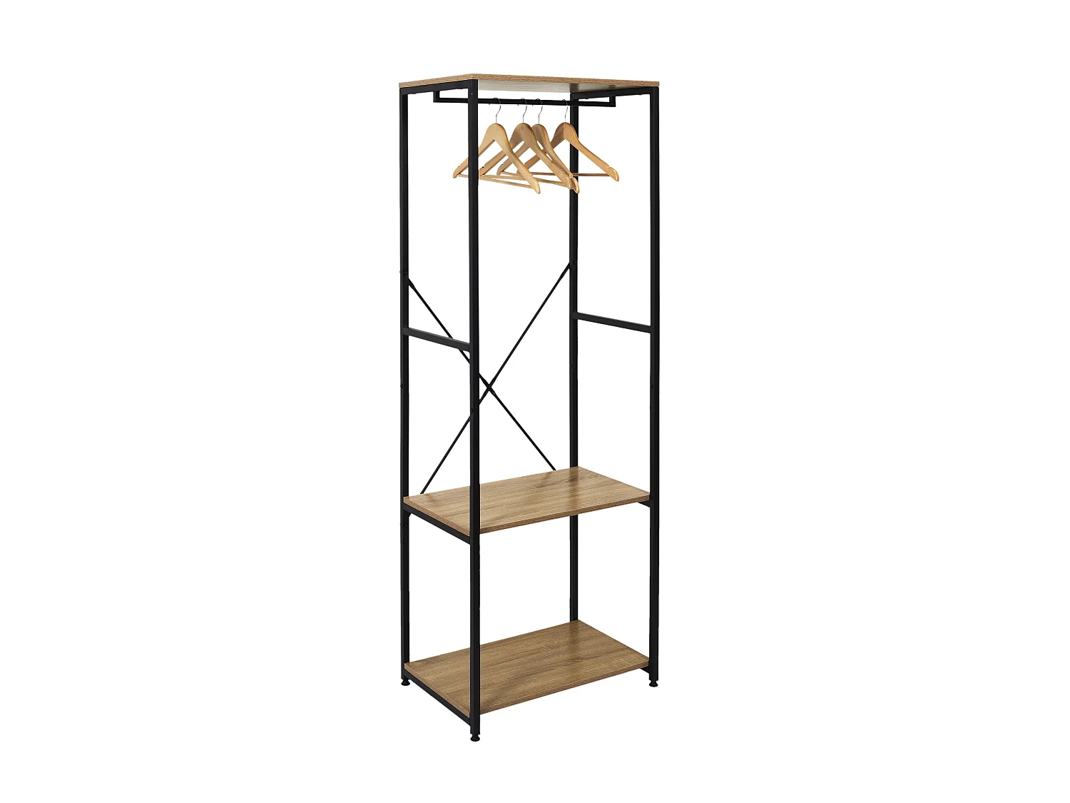 Kleiderständer aus Holz und Metall Stan