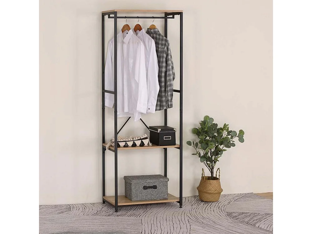 Kleiderständer aus Holz und Metall Stan