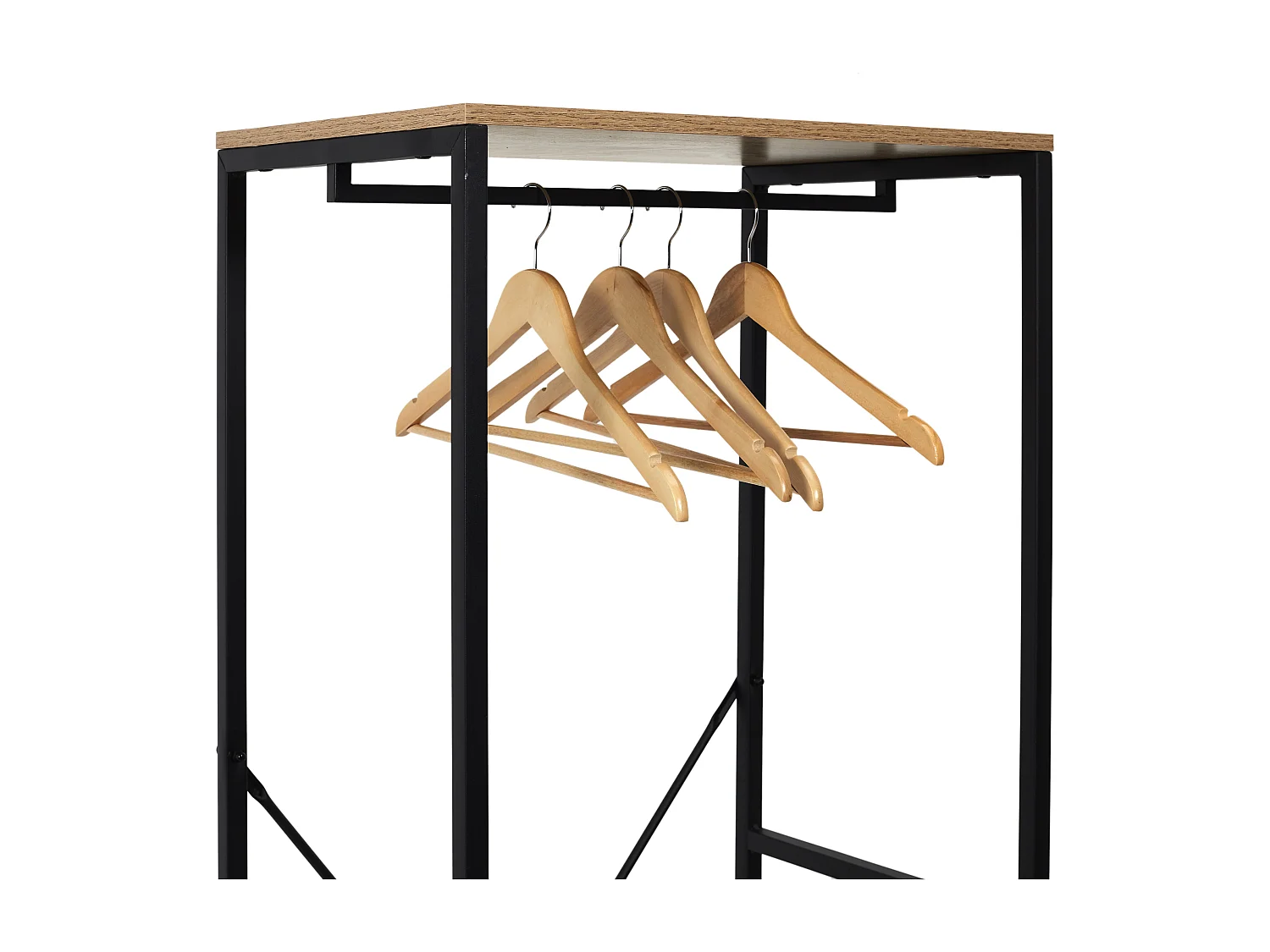 Portant A Vetements Stan Noir, Marron