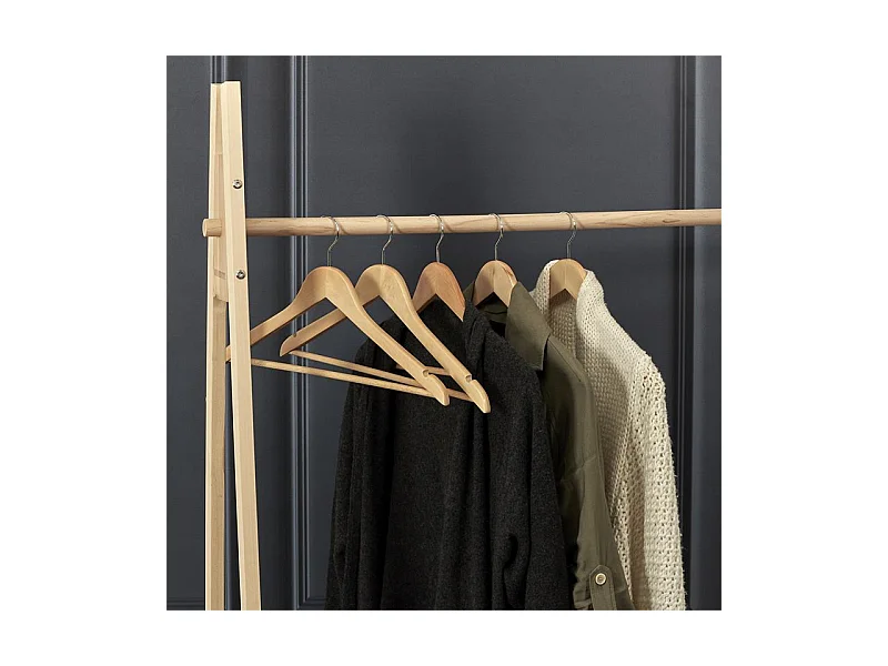 Portant à Vêtements Bois "Grang" 170cm Noir