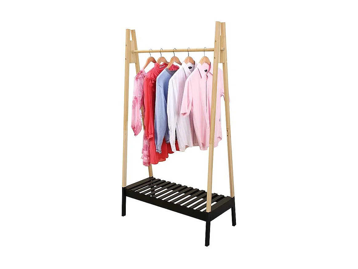 Portant à Vêtements Bois "Grang" 170cm Noir
