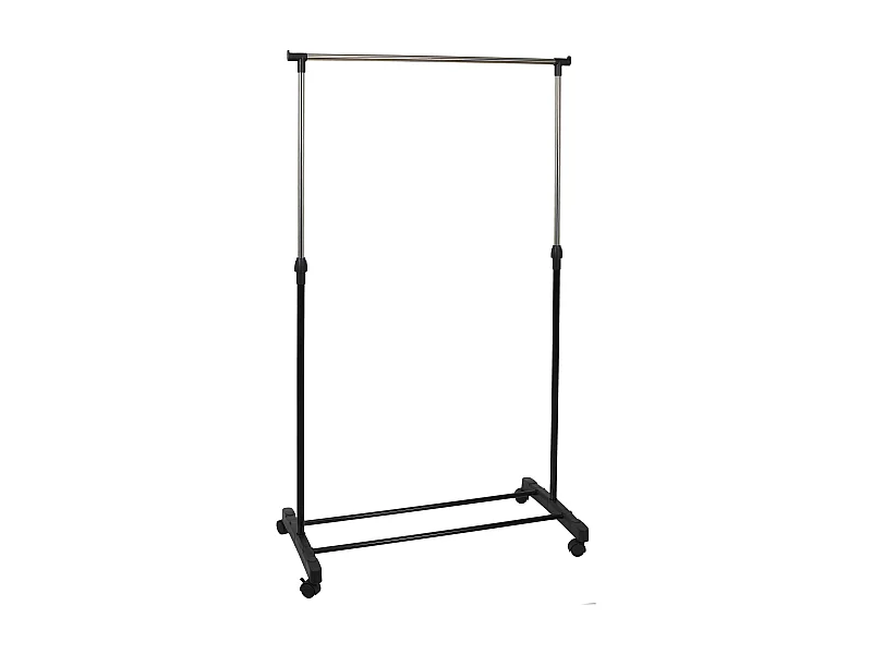 Portant Metal Roulette 80x43x160cm Noir