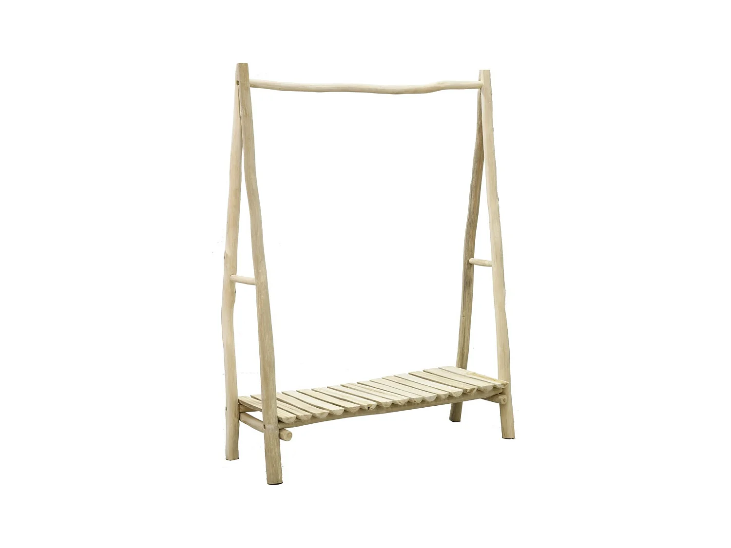 Portant en branches de teck naturel