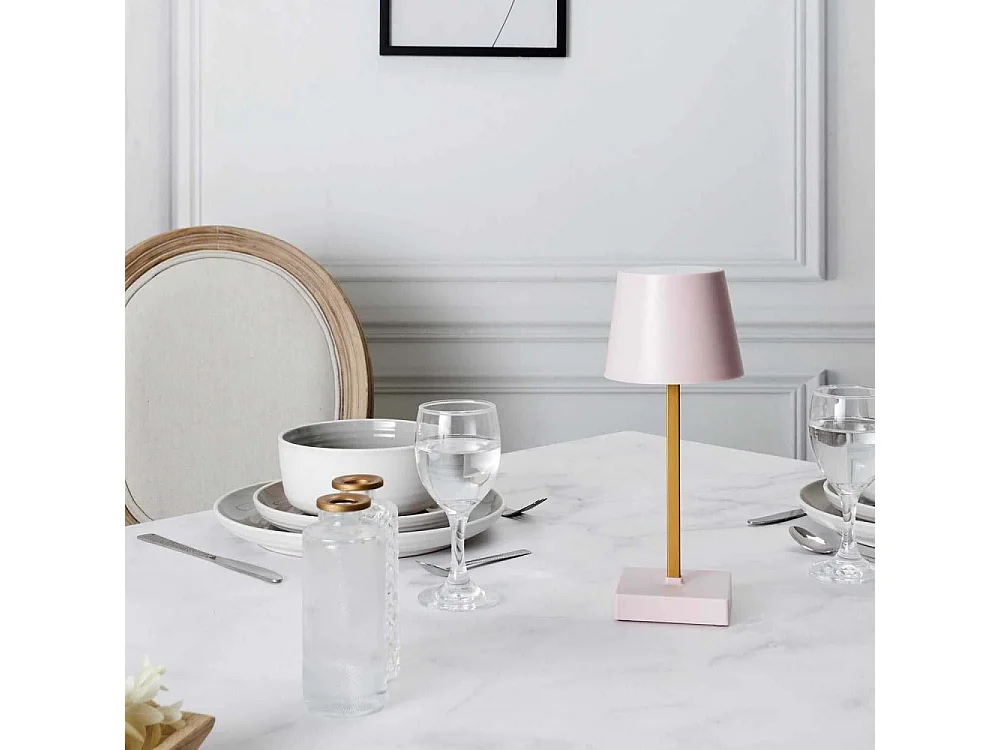 Lampe Led De Table Tactile Rose Rose