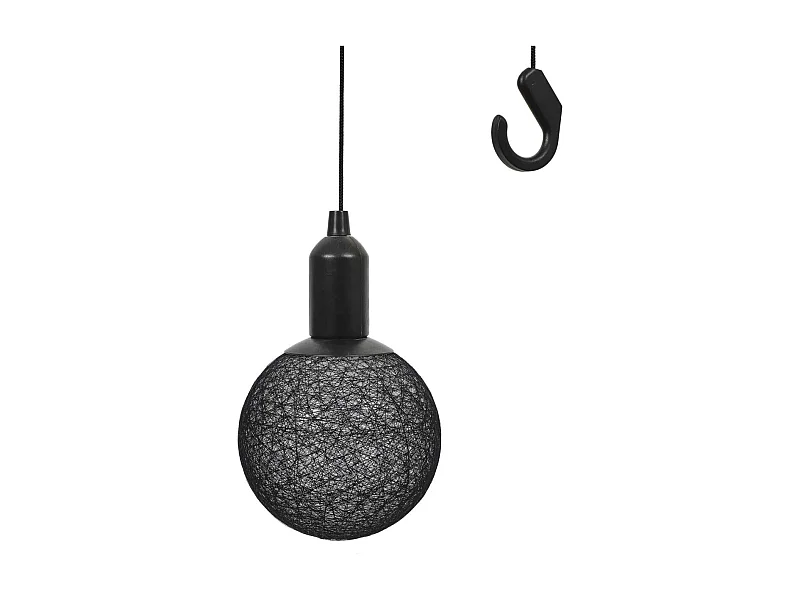 Lampe Suspension à Led "Boule" 24cm Noir