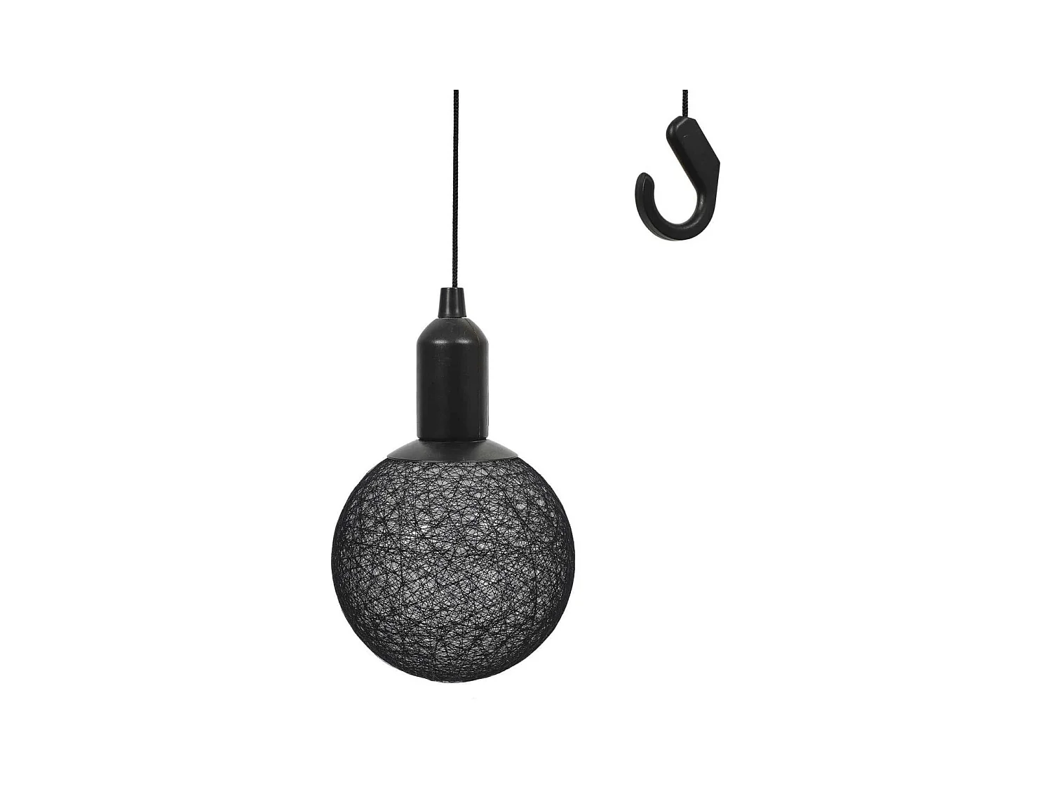 Lampe Suspension à Led "Boule" 24cm Noir