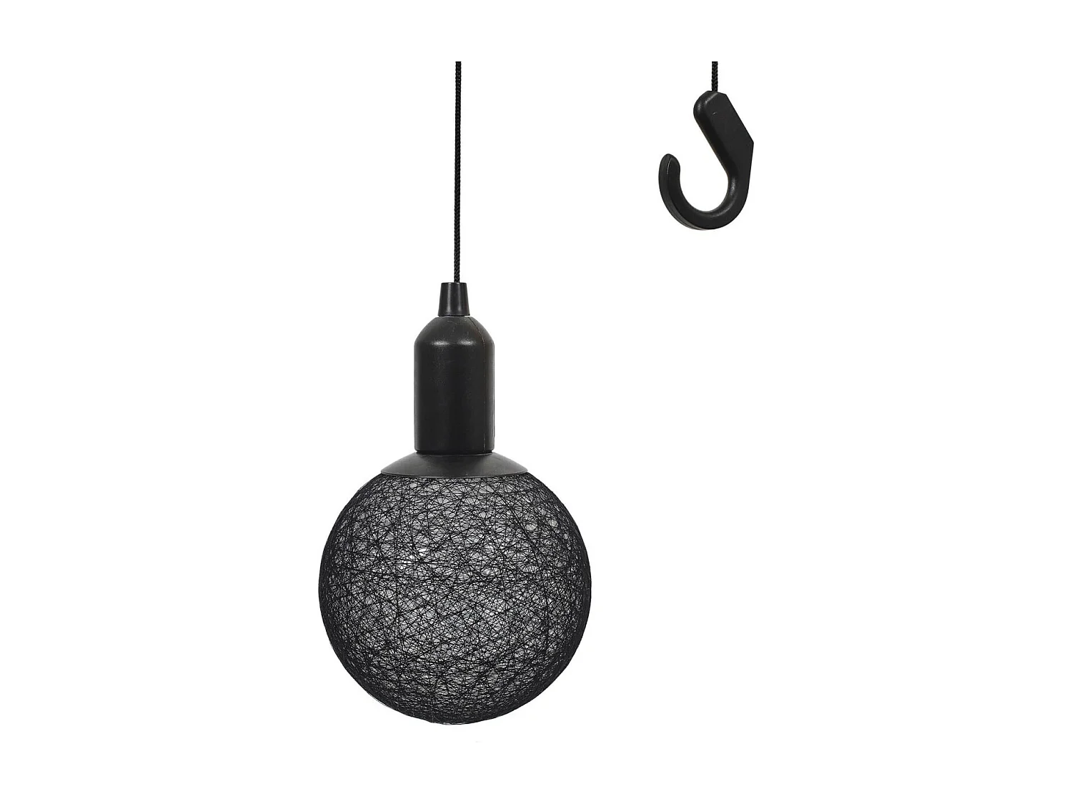 Lampe Suspension à Led "Boule" 24cm Noir