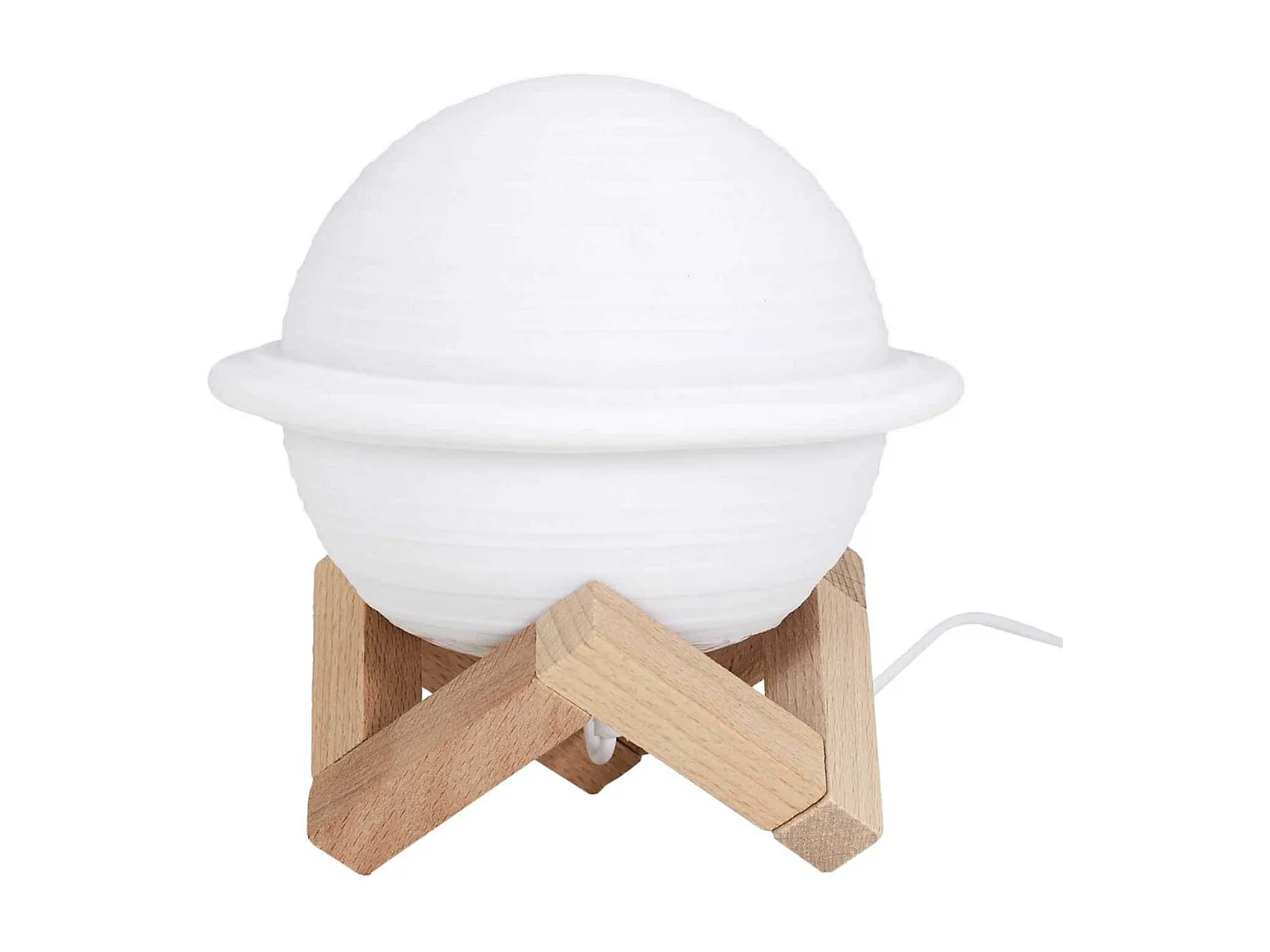 Lampe à Poser Tactile "Saturne" 14cm Blanc