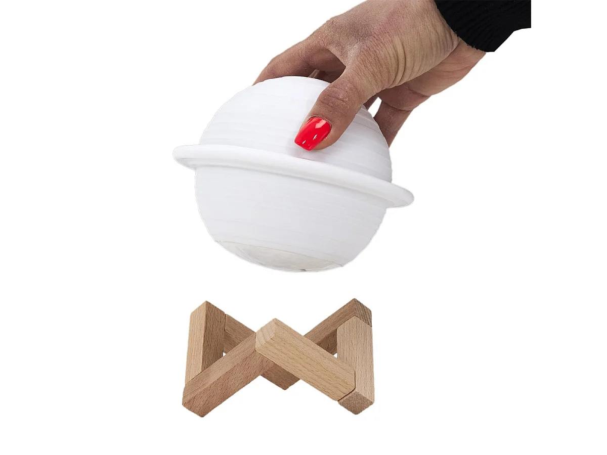 Lampe à Poser Tactile "Saturne" 14cm Blanc