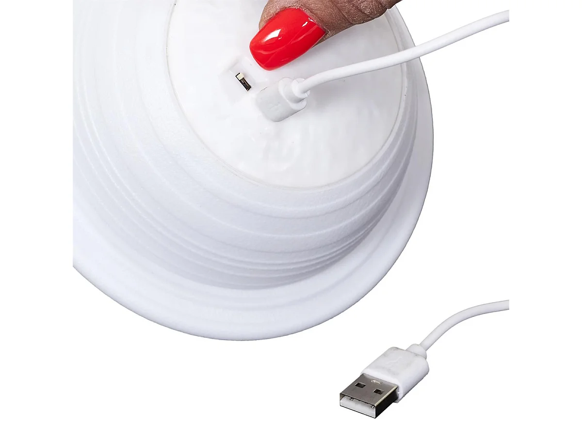 Lampe à Poser Tactile "Saturne" 14cm Blanc