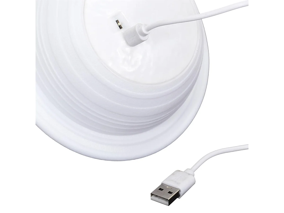 Lampe à Poser Tactile "Saturne" 14cm Blanc