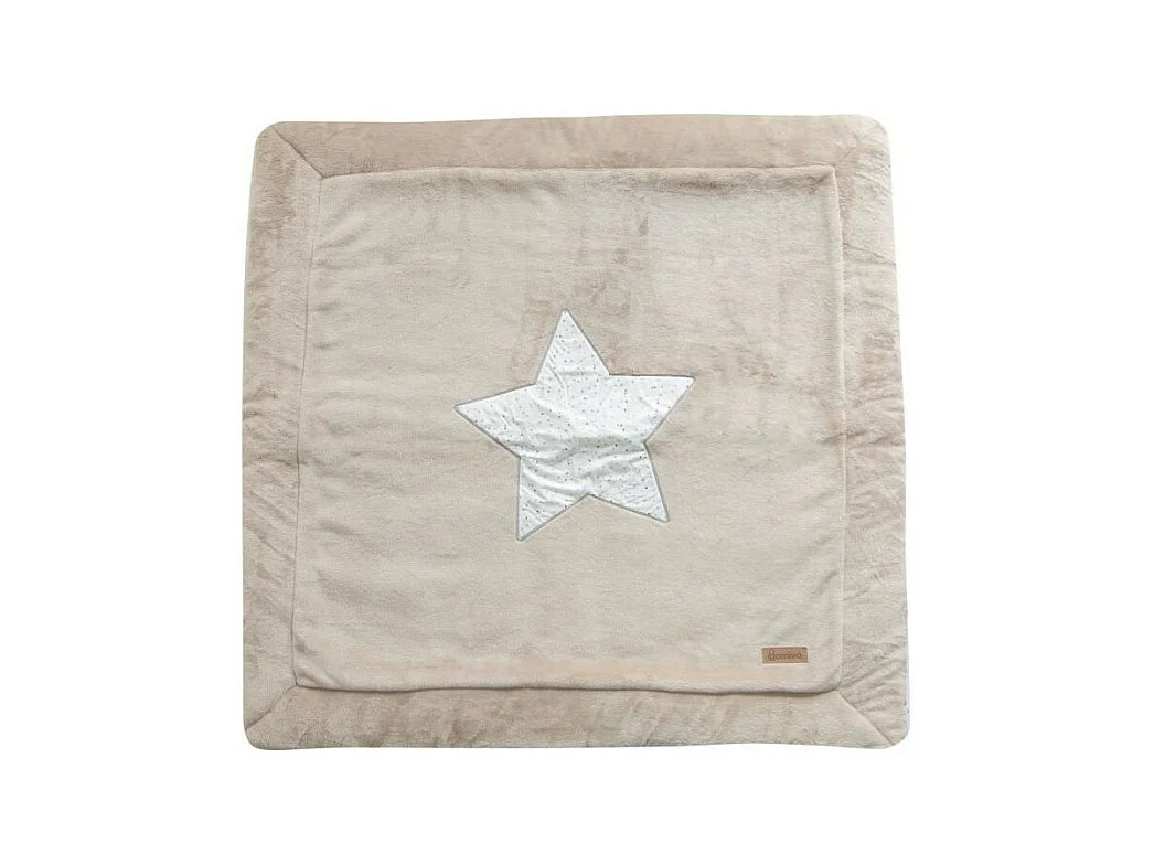 DOMIVA Tapis parc Microdoux - Microfibre 100% Polyester - Antiderapant - Galet - 100 x 100 cm