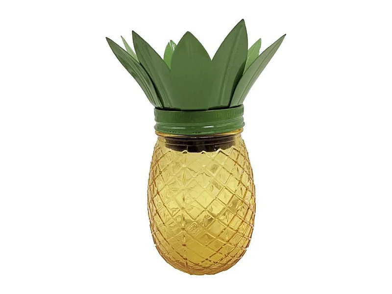 Ananas Solarlamp - GALIX - Metaal/Glas - 5 LED's - 8 uur licht