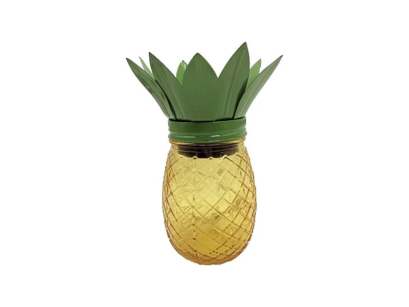 AnanasSolarlampe – GALIX – Metall/Glas – 5 LED – 8 Stunden Leuchtdauer