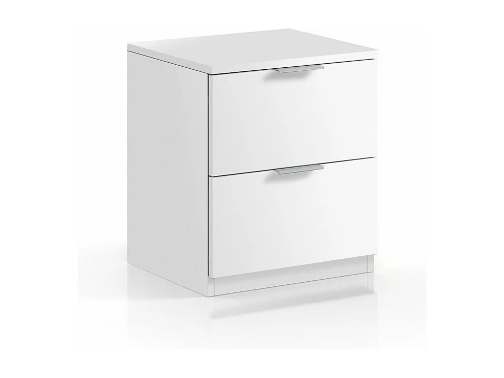 Mesita 2 cajones aglomerado blanco 45x38x34cm