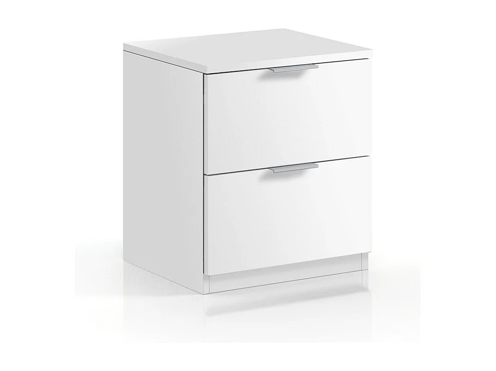 Mesita 2 cajones aglomerado blanco 45x38x34cm