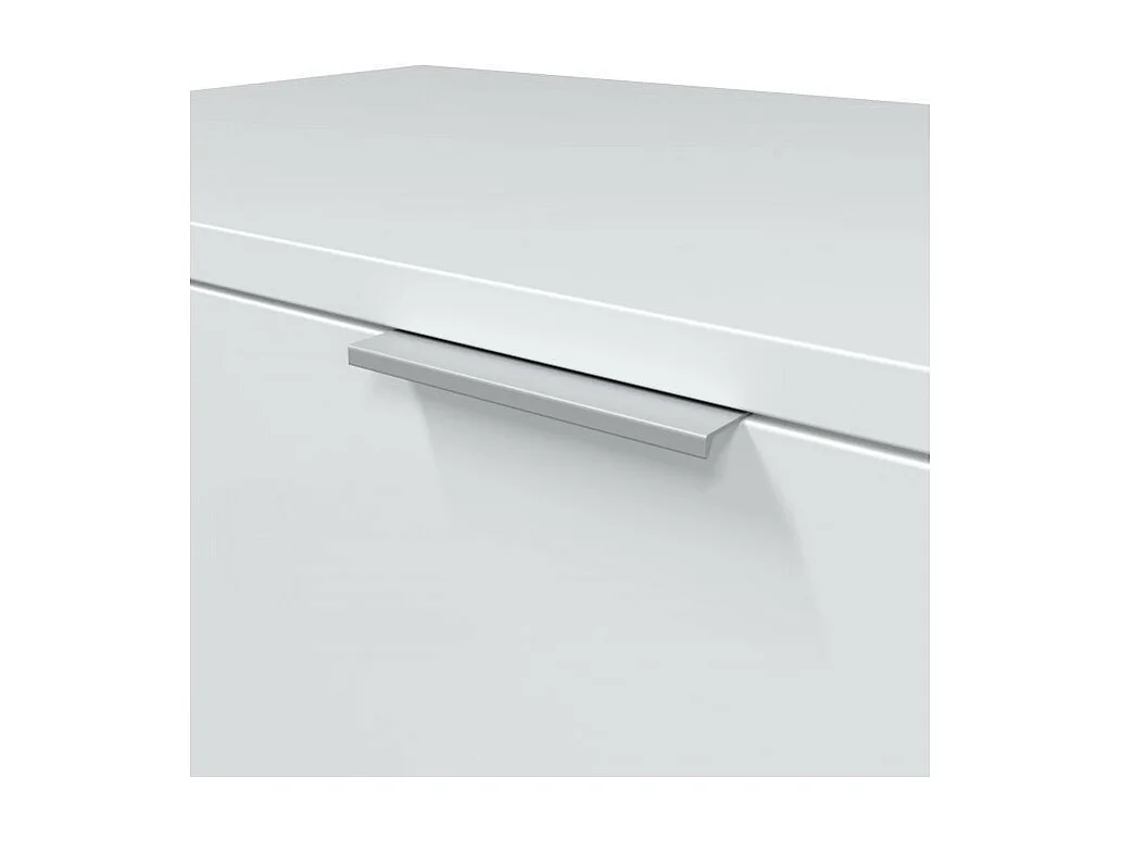 Mesita 2 cajones aglomerado blanco 45x38x34cm