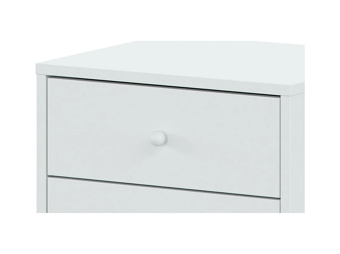 Comodino 3 cassetti truciolato bianco 56x40x33,5cm