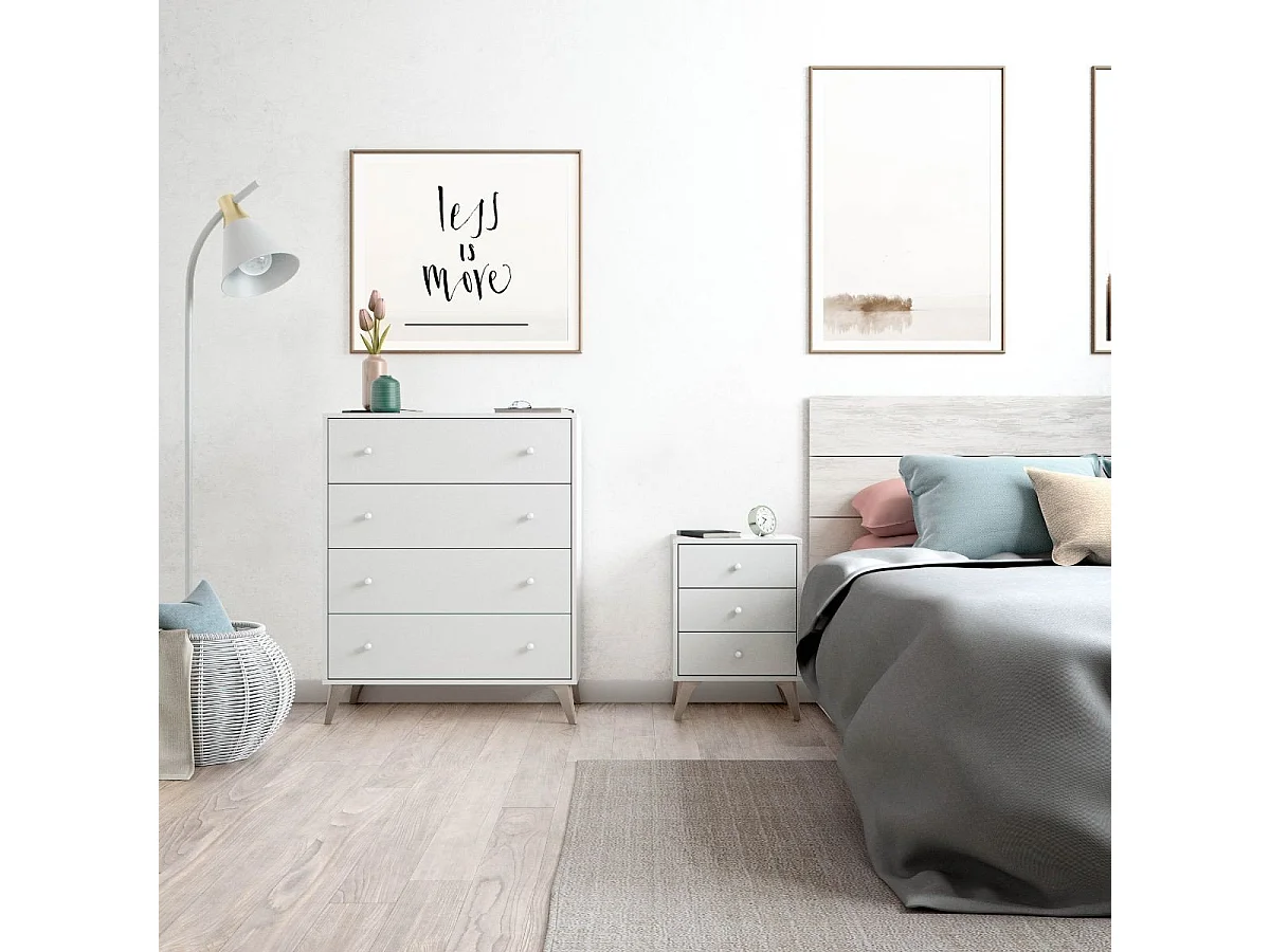 Table de chevet 3 tiroirs Sweet - L33,5 cm