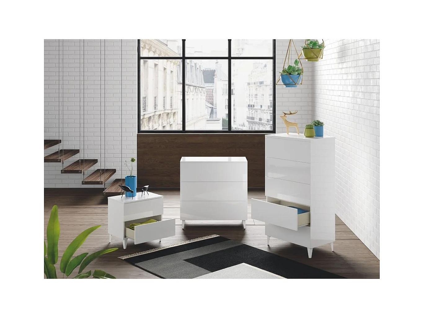 Mesita con 2 cajones DIVA