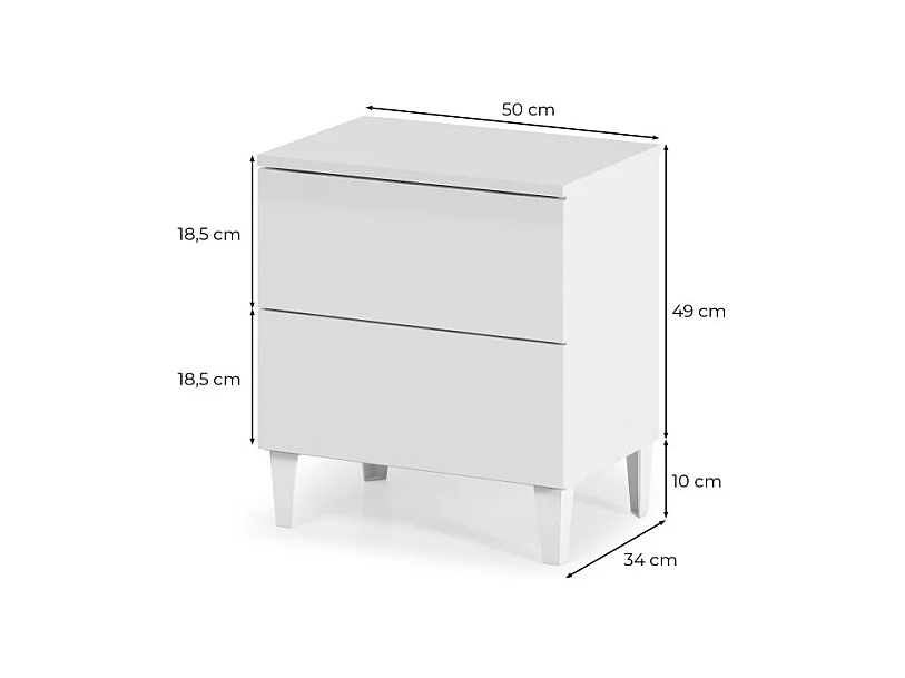 Mesita con 2 cajones DIVA