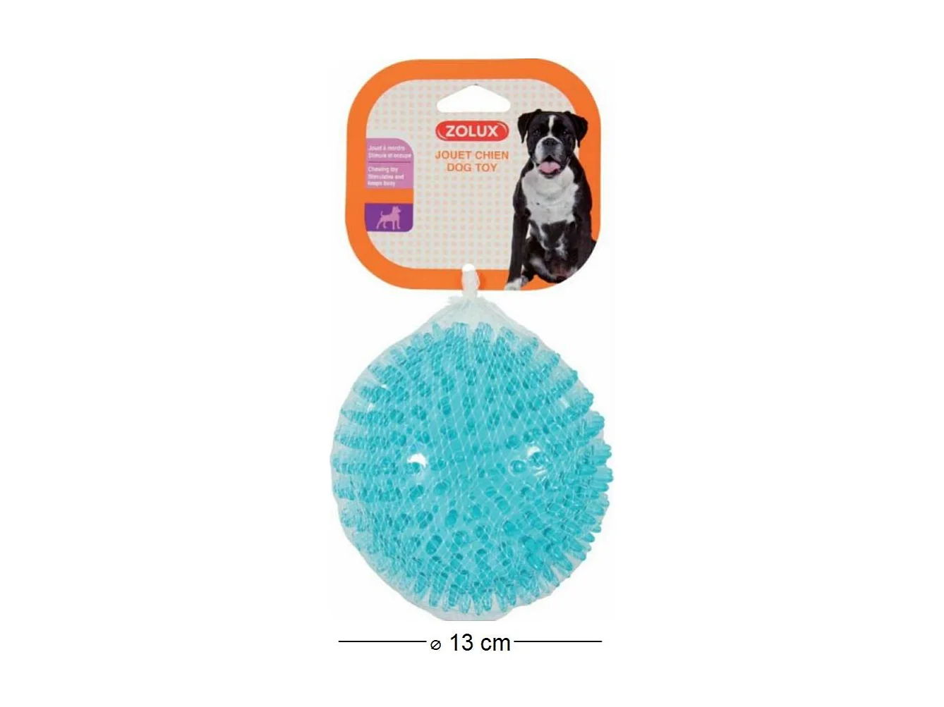 Pelota de juguete para perros con granos Pop 13 cm