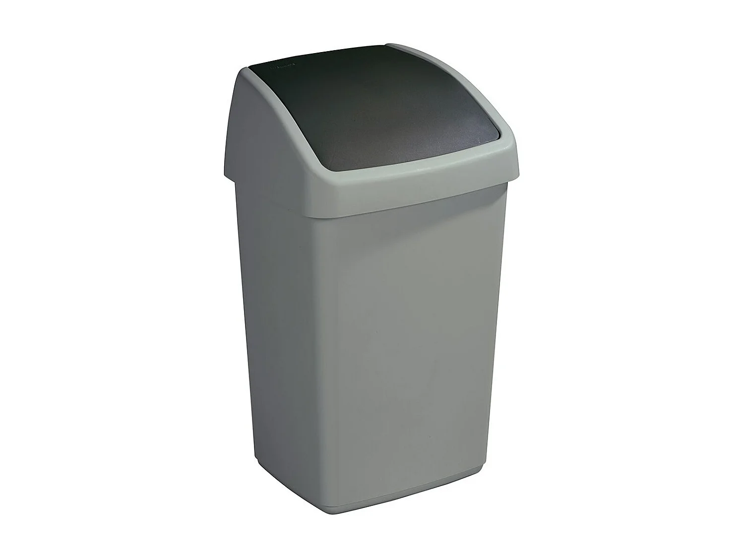 Poubelle grise avec couvercle basculant Delta 25 litres