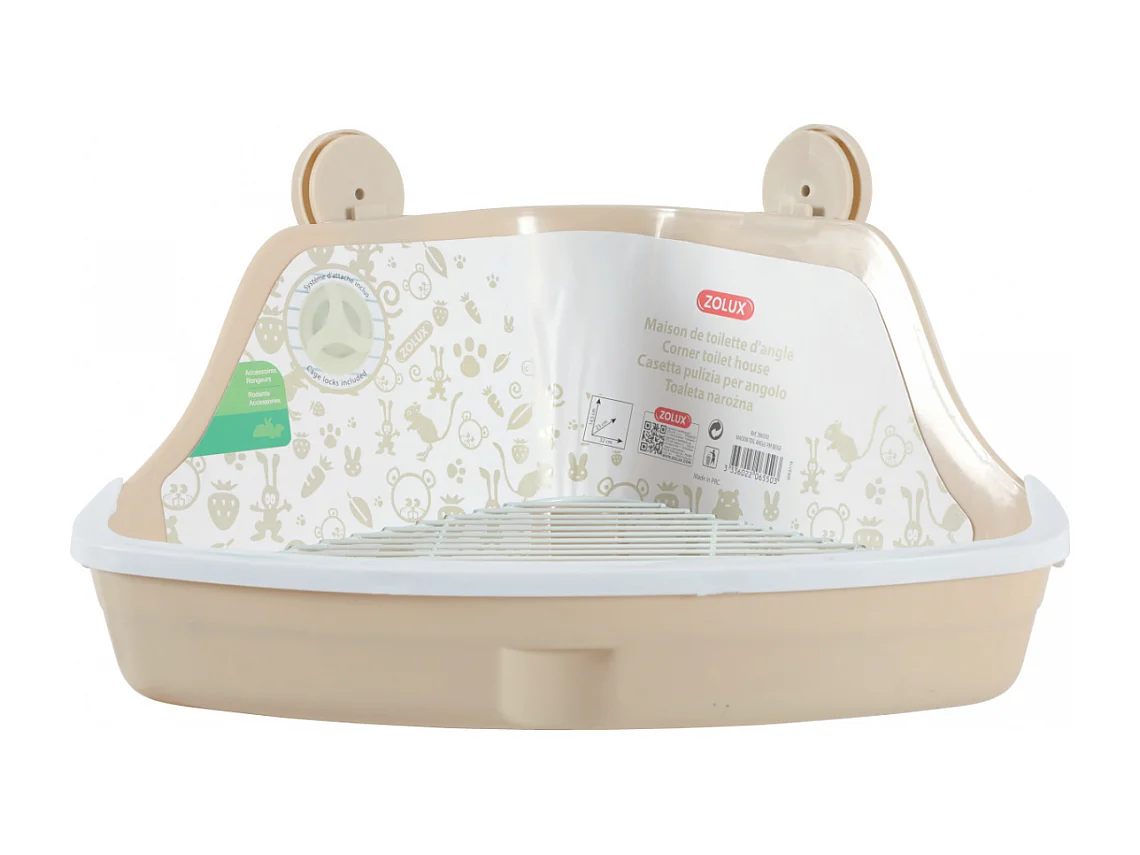Eck-Toilettenhaus für Nagetiere 32x25 cm